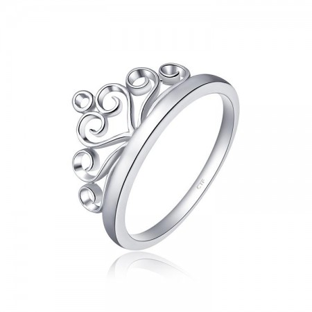 Enchanting Queen Shining 925 Silver Crown Ring 