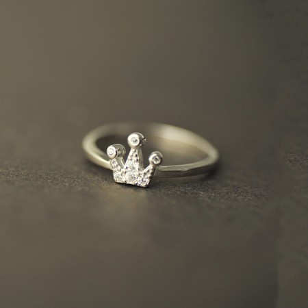 925 Silver New Fine Cute Crown Ring