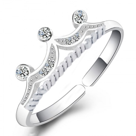 S925 Silver Korean Creative Fashion Crown Ring