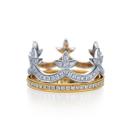 New German Bright Polished 925 Silver Classic Crown Ring
