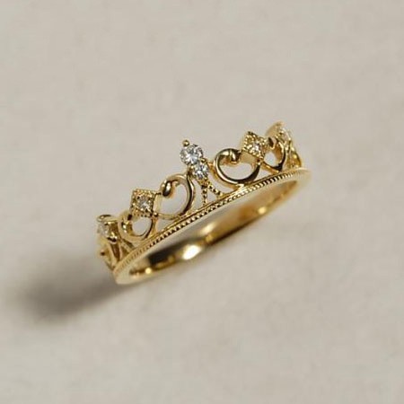 925 Sterling Silver Fashion Wild Retro Baroque Princess Crown Ring 