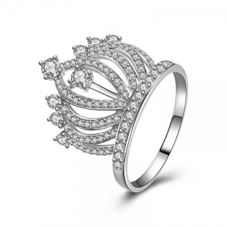 925 Sterling Silver Korean Version Of High-End Fashion Crown Ring