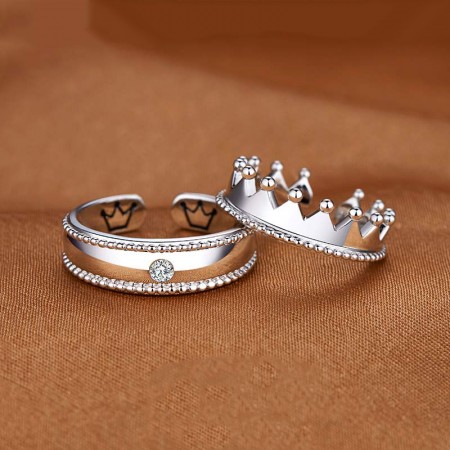 The Crown Ring Perfect Gift For Her Sterling Silver Gold Queens Tiara Rings  | eBay