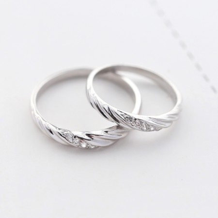 2020 Hot Sale High Polished Silver Color Wedding Rings for Couples