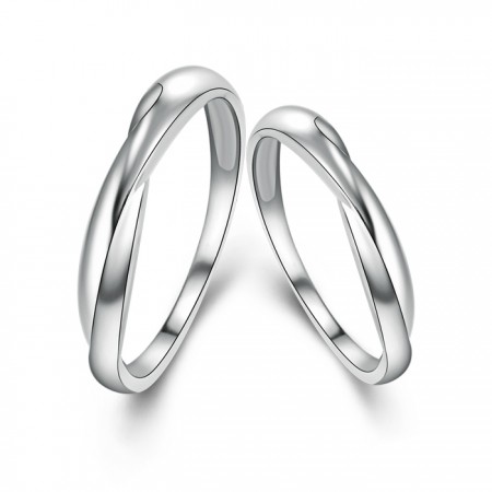 Personalized Customized 925 Silver Twisted Ring Arm New Couple Rings