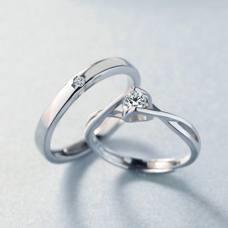 Valentine 's Gift 925 Silver Fashion Creative Couple Rings