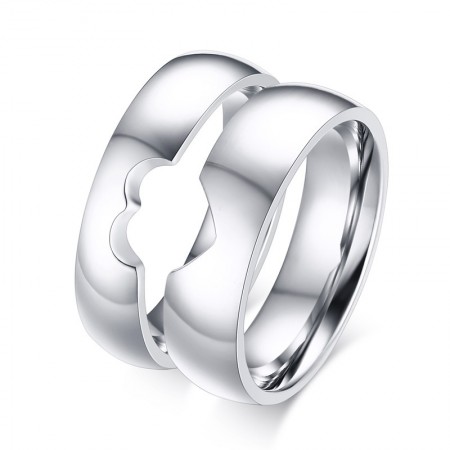 New Creative Sweet Love Puzzle Heart Couple Rings