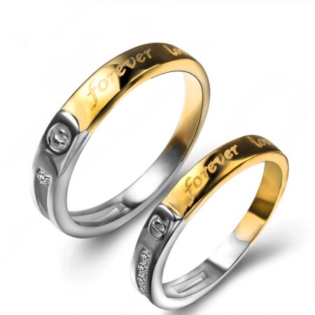 New Korean "Forever Love" S925 Sterling Silver Couple Rings