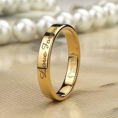 Love Forever Gold Tungsten Lover Rings For Couples Price For A Pair
