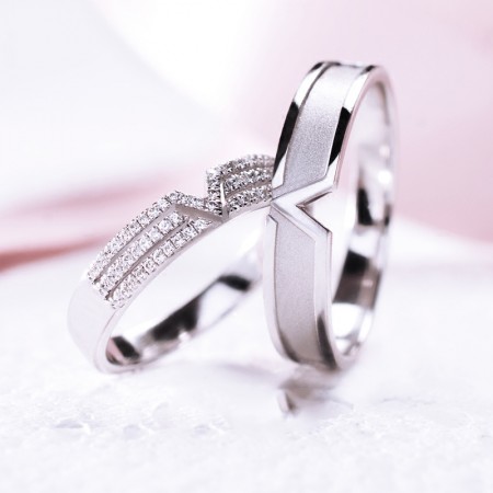Couple rings outlet platinum coated