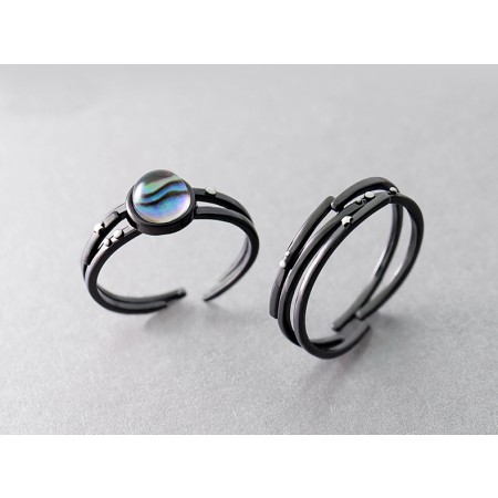 Matching Rings For Boyfriend and Girlfriend Artificial Crystal Black Opening Lover Couple Rings