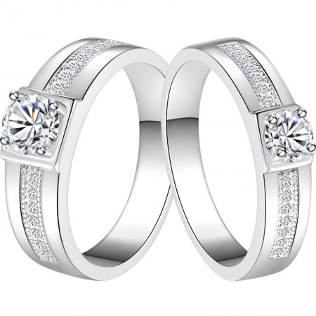 Poles Apart Designer Platinum Couple Rings with Diamonds JL PT 957 –  Jewelove.US