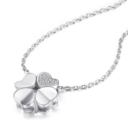 Korean Fashion 925 Sterling Silver Clover Clavicle Adjustable Necklace 
